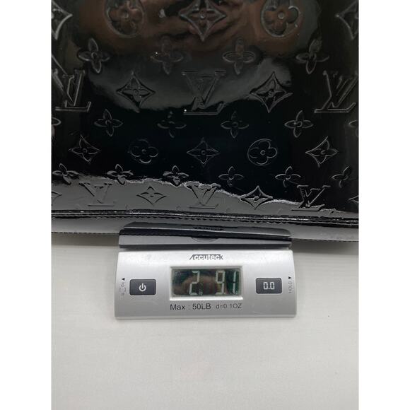 Louis Vuitton Black Patton Leather Vernis Alma GM Noir Magnetique Designer Bag - Picture 13 of 16